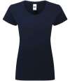 180F Russell Athletic Ladies Authentic Classic Ringspun T-Shirt French Navy colour image